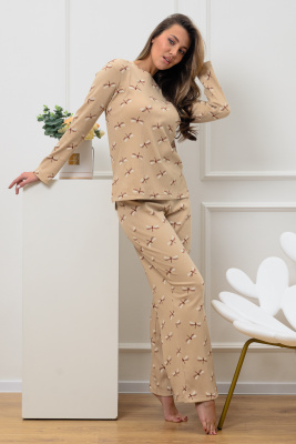Костюм 18079 бежевый