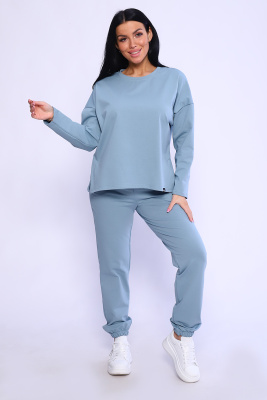 Костюм 80024 серо-голубой